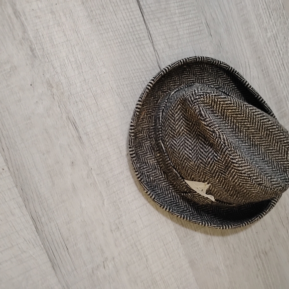 Stetson Black and White Herringbone Fedora